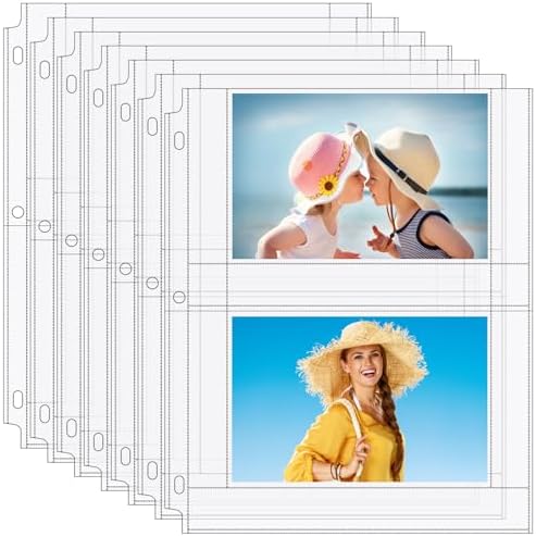 MaxGear 120 Pack 4x6 Photo Sleeves for 3 Ring Binder (480 Picture),2 Pocket by MaxGear