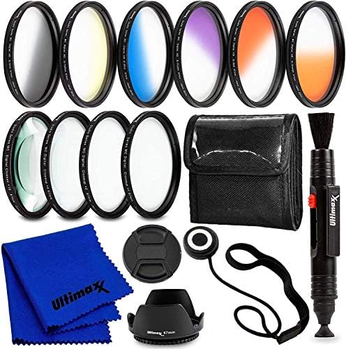 Ultimaxx 58MM Complete Lens Filter Accessory Kit for Lenses with 58MM Filter Size Designed Specifically for: Canon EOS 9000D 800D 760D 750D 700D 1300D 1200D T100, 4000D, 3000D, 2000D DSLR Cameras by Ultimaxx
