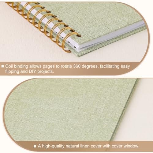 Scrapbook Photo Album 10x10 Inches 40 Pages Linen Cover GrassGreen - Image 5