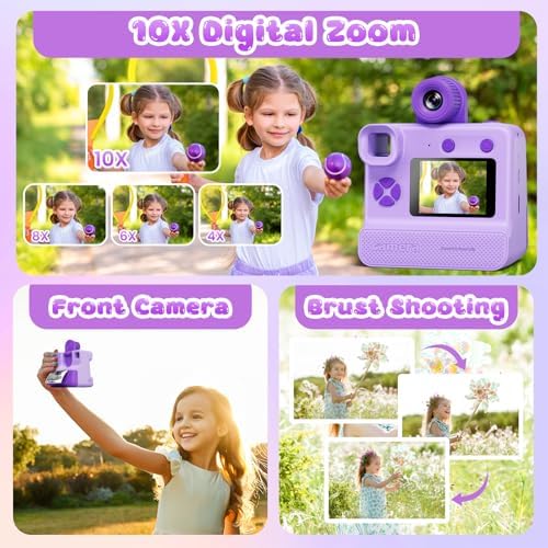 Kids Camera Instant Print, Christmas Birthday Gifts for Girl Boys Kids 3-12 - Image 3