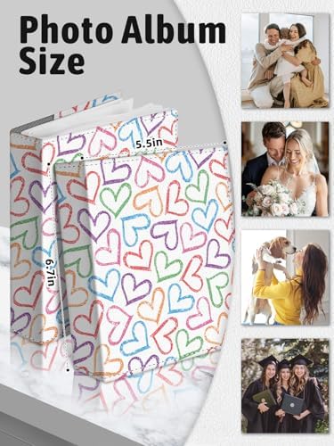 Photo Album 4x6, 56 Pockets Small Picture Book Love Heart - Image 6