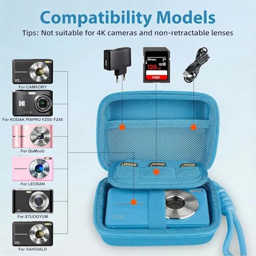 Digital Camera Case for Kodak PIXPRO FZ55/FZ45/CAMKORY, Sky Blue - Image 3