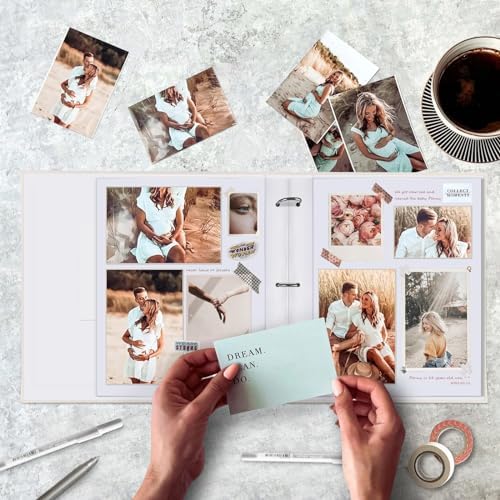 1DOT2 8.5x11 Inch 3 Ring DIY Scrapbook Photo Album, Beige - Image 7