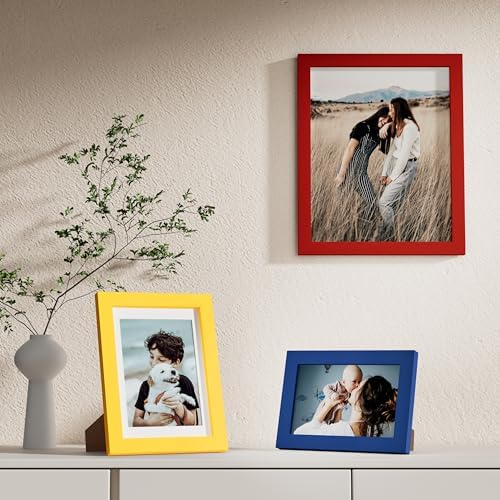 Vittanly 10 Pack Gallery Wall Frame Set, Red, Yellow, Blue - Image 4