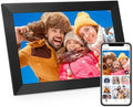 Anna Bella Digital Picture Frame 10.1 Inch IPS HD Touch Screen WiFi Smart Digital Photo Frame with 32GB Storage, Auto-Rotate, Easy Setup to Share Photos or Videos Remotely via AiMOR APP Black by AnnaBella