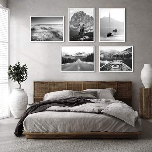 Americanflat 18x24 Poster Frame 5-Pack - Slim Molding - White - Image 4