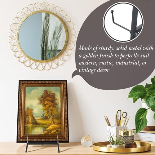 Leinuosen Metal Easel Stand 16.5" H x 8.7" W x 4.3" D Table Top Easel Stand for Display Tripod Art Picture Mirror Modern Plate Holder for Display Book Photo Wedding Sign (Grey,1 Pcs) - Image 6