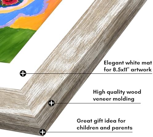 Americanflat 8.5x11 Changeable Kids Art Frame - Driftwood - Image 6