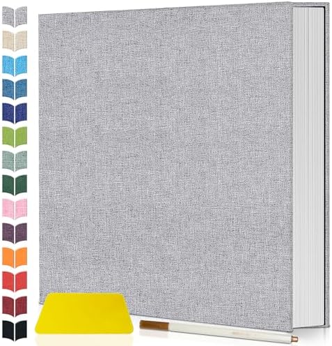 Artfeel Photo Album Self Adhesive Scrapbook,60 Pages Large Photo Book for 4x6,5x7,8x10 Pictures,DIY Album for Baby Wedding Family Travel Birthday,with Metallic Pen and Scraper by Artfeel