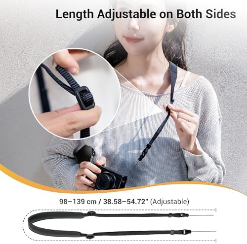 Camera Neck Strap w Leather Pad & Quick Release for GR IV III RX100 VII L10 - Image 5