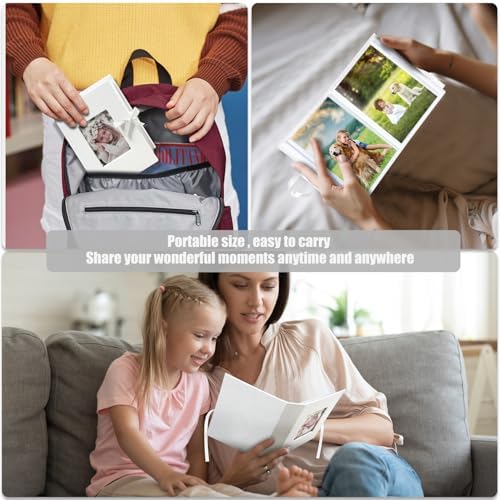 Photo Album 4x6 100 Pockets, Slip-in Picture Albums, Linen Cover Top Loader Vertical Pockets Albums for Baby, Kids Boy Girls, Wedding, Family, Anniversary, White - Image 7