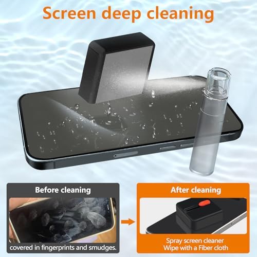 32-in-1 Phone Cleaning Kit for Ports, Earbuds & Keyboards (Black) - Image 5