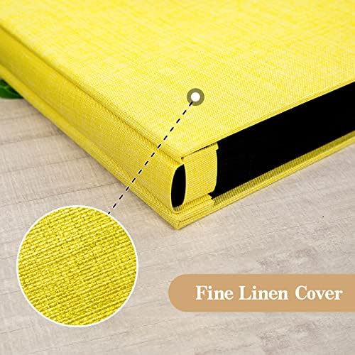 potricher Photo Album 4x6 Pictures, 100 Pockets, Linen Cover, Yellow - Image 6