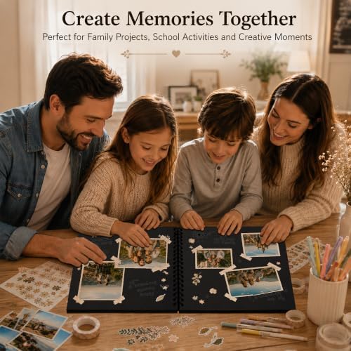 10x10 Inch DIY Scrapbook Album 40 Pages (20 Sheets), Hardcover Kraft Paper - Image 4