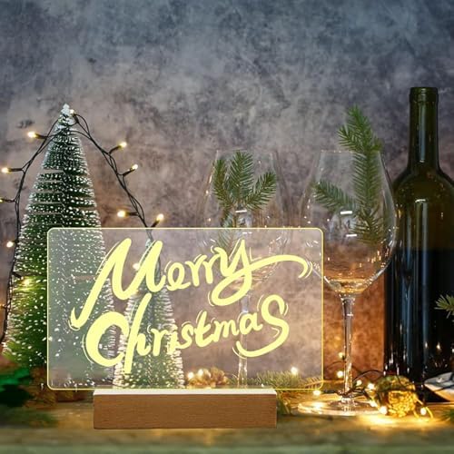 6" Warm Light Wood LED Light Base with Acrylic Sheet for Home Decor Art - Image 6