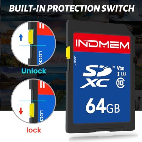 SD Card 64GB, 8-Pack UHS-I Class 10 MLC Flash Memory Card, High-Speed Secure Digital Cards for Cameras, Trail Camera DSLR, Action Cams - Reliable Storage - Image 2