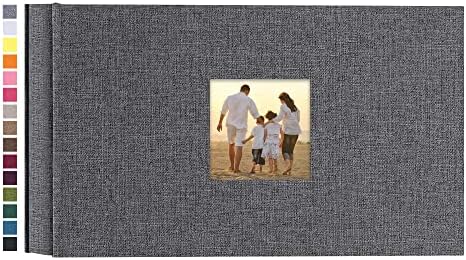 potricher Photo Album 4x6 Pictures, 100 Pockets, Linen Cover, Gray by potricher
