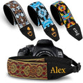 Art Tribute Custom Camera Strap Ethnic Red - Add Your Text and We Make It Especially For You Get Your Own Personalized Gift Camera Strap, No Shipping Cost! by ArtTribute