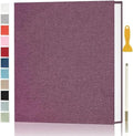 Photo Album Self Adhesive Pages Scrapbook 60 Pages, 13.2x12.8 Purple by Aenbuslm