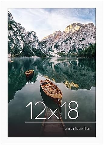 Americanflat 12x18 Picture Frame - Engineered Wood - White by Americanflat