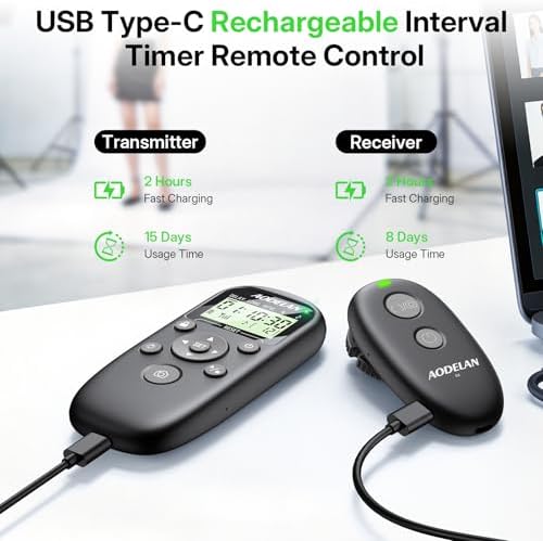 AODELAN Rechargeable Camera Timer Intervalometer Remote Control for Canon - Image 3