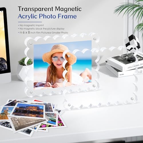 6x8 Magnetic Photo Frame 2pack,12+12mm Thick,Scalloped Edges - Image 3