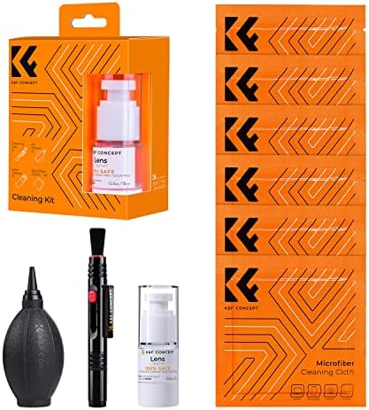 K&F CONCEPT 9-in-1 Camera Lens Cleaning Kit for DSLR, Filters, Phone, Tools by KFCONCEPT
