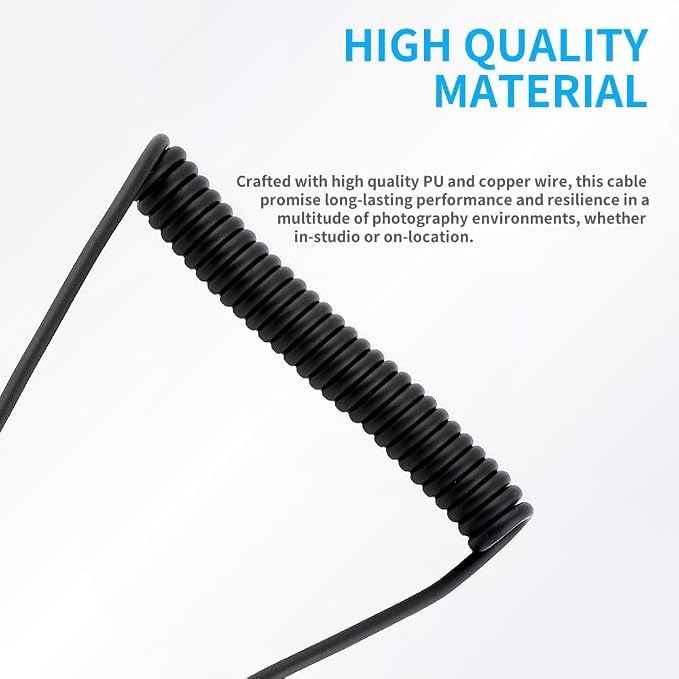 3.5mm to N3 Camera Shutter Release Cable Remote Control Cord for Nikon Z7 | Wired Spring Coiled Remote Control Connect Cord for Nikon Z7 Z7II Z6 Z6II Z5 D750 D780 P1000 D7500 D7200 D5600 & more - Image 5