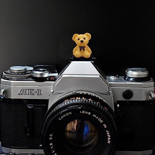 ZOSTLAND Lovely SLR Camera Hot Shoe Boot Cover Cap, Brown Bear Shoe Protector,Compatible with Sony Fuji Canon Nikon Pentax Leical. (2pcs Bear) - Image 5