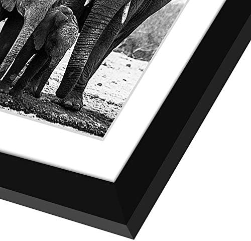Americanflat 11x11 Picture Frame with Shatter-Resistant Glass - Use as 8x8 Frame with Mat or Display 11x11 Photo Without Mat - Signature Collection - Square Frames for Wall Display - Black - Image 6