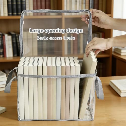 4 Pack Clear Comic Book Storage Containers, Gray - Image 3