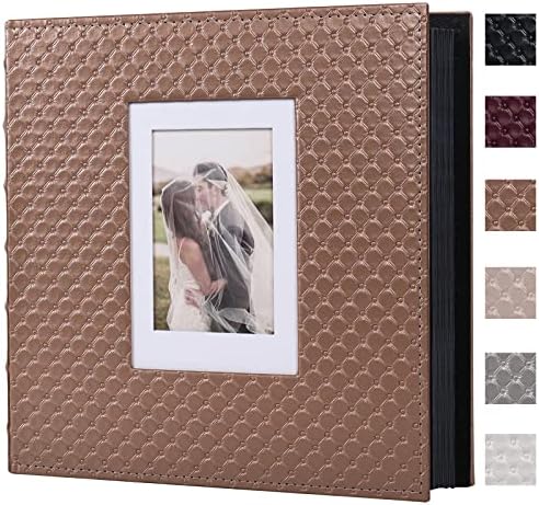 RECUTMS Self Adhesive Photo Album, Leather Scrapbook Album DIY 60 Pages by RECUTMS