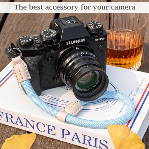 VOVMOEYA Rope Camera Wrist Strap for Sony Fujifilm Nikon Canon DSLR - Hand Strap - Blue - Image 4