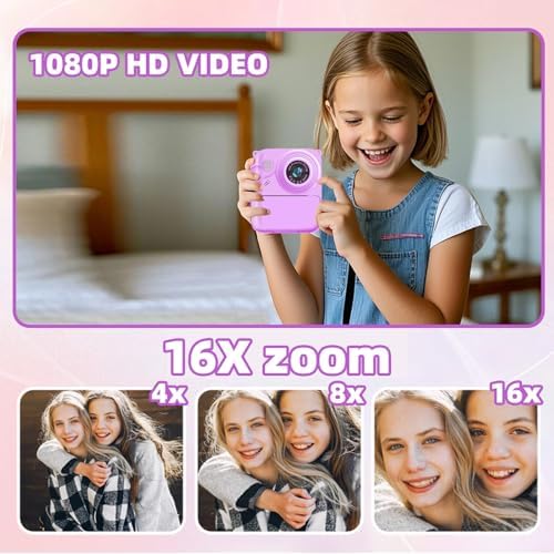 Instant Print Camera for Kids, 1080P Video Camera with 3 Print Rolls - Image 5