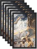 Fxojyvo 10x15 Picture Frame Set of 6 Black Engineered Wood Wall Hanging by Fxojyvo