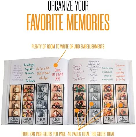2x6 Photo Strip Album, White Cover White Pages, 2 Gel Pens - Image 3