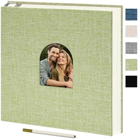Vienrose Self Adhesive Photo Album with Arch Window, 60 Pages, Grass Green by Vienrose