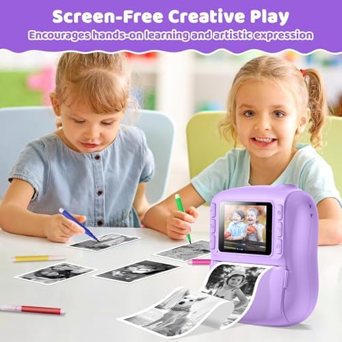 Instant Print Camera for Kids, Best 1080P HD Selfie Toy with 32GB SD Card - Image 5