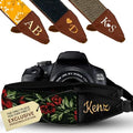 Art Tribute Camera Strap Personalized With Name - Shoulder, Crossbody & Neck Camera Strap for Photographers, Fits All Cameras, Canon Nikon Sony Fujifilm, Padded Strap W/Quick Release & Leather Ends by ArtTribute