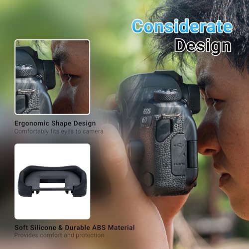 JJC 2-Pack EB Eyecup Eyepiece Eye Cup for Canon EOS 90D 80D 70D 6D Mark II - Image 3