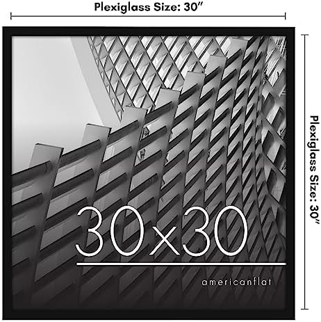 Americanflat 30x30 Poster Frame - Slim Molding - Black - Image 2