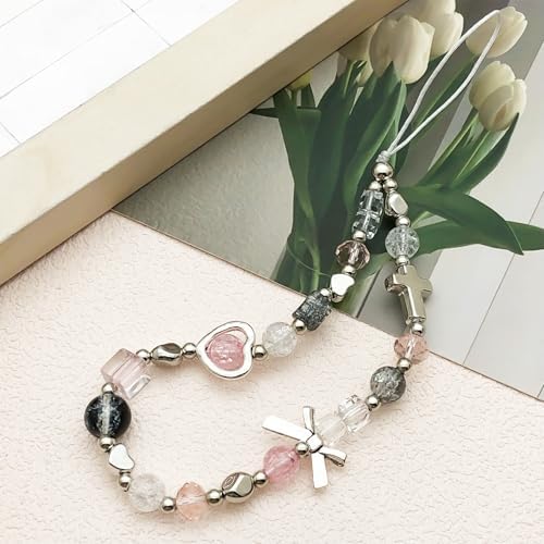 Beaded Camera Wrist Strap Cute Digital Camera Charm Lanyard Phone Chain Keychain Beaded Phone Lanyard Bag Charm - Image 6