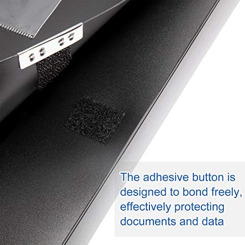 HUA JIE 4 Pack A4 Storage File Boxes Plastic Archives Cases with Lid,Black - Image 4