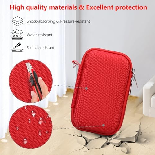 Hard Travel Case for Sony ZV-1, ZV-1F, ZV-1 II Digital Camera, Red - Image 5