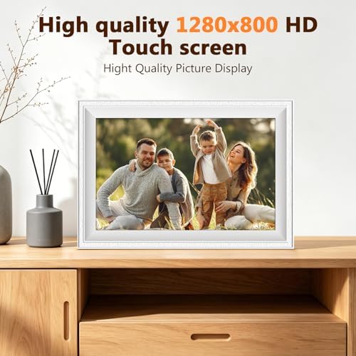 Smart White Digital Picture Frame WiFi Send Photos from Your Phone - Image 3