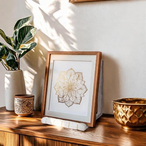 BEGINS Plate Stands for Display Hand-Forged, Solid Vintage 8-Inch Plate Display Stand, Decorative Metal Plate Holder for Book, Platter, Plaque, Photo Frame, Tabletop Art (White) - Image 6