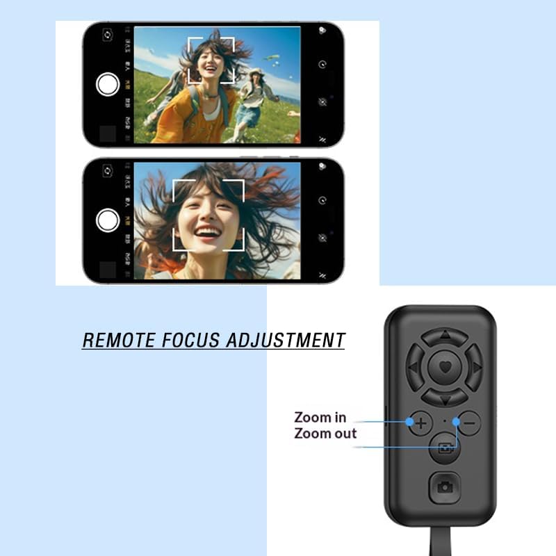 Bluetooth Remote Control for TikTok Scrolling, Wireless Camera Shutter with Zoom, Page Turner for Kindle App, PPT Clicker for iPhone Android iPad, Rechargeable Phone Remote, Pink - Image 7