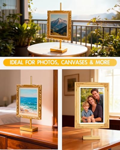 Rofio Gold Easel, 17" Adjustable Tabletop Picture Frame Stand for Signs - Image 6