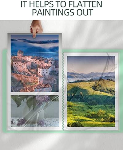 SXhyf A3 Diamond Painting Storage Book for 60 Diamond Painting Pics, Diamond Painting Accessories with 30 Pages Clear Sheet Protectors, Presentation Portfolio Folder for Artwork, 16.5x12.1in - Image 7