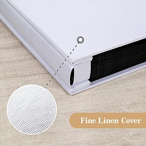 potricher Photo Album 4x6 Pictures, 100 Pockets, Linen Cover, White - Image 6